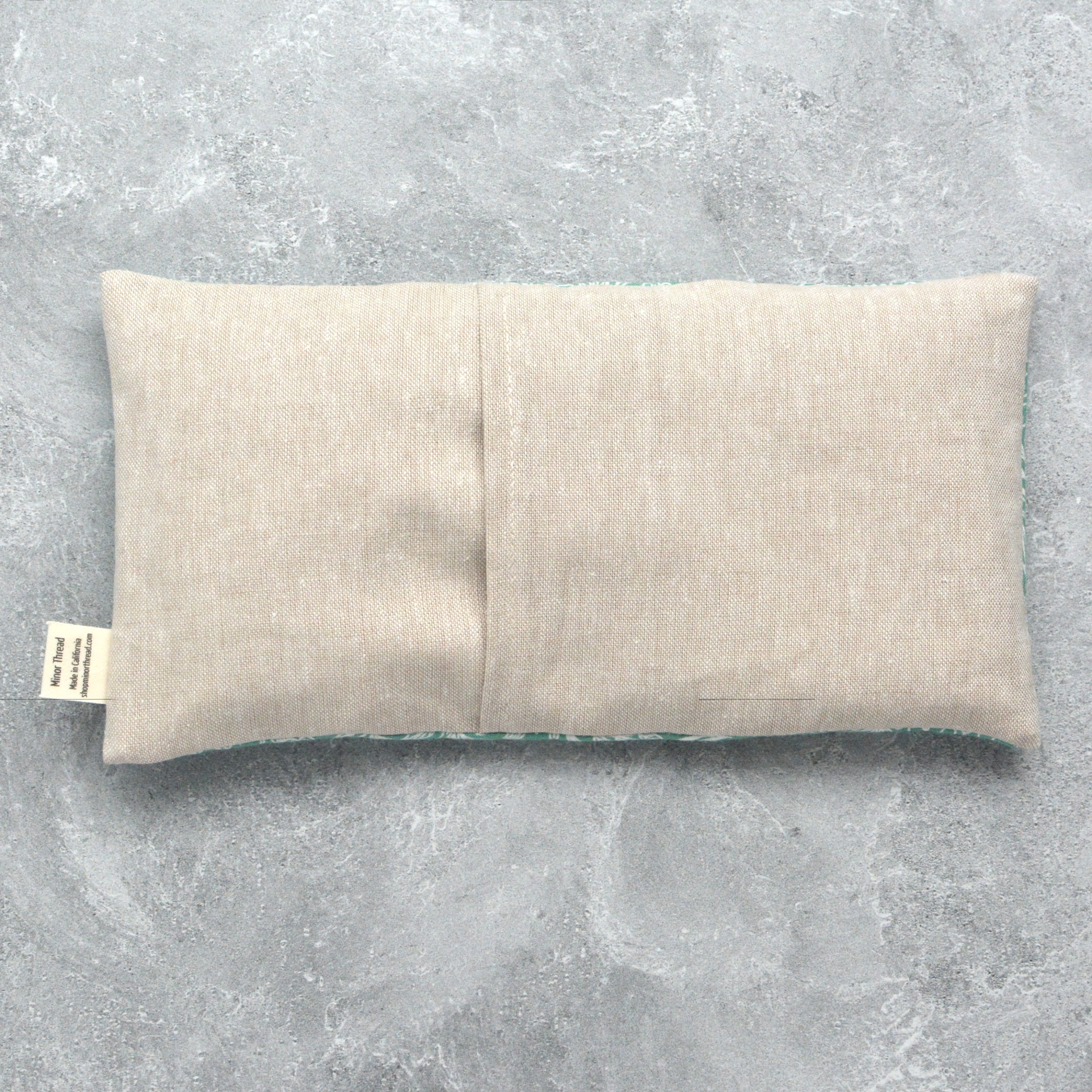 Soft Green Botanical & Mushrooms Weighted Eye Pillow