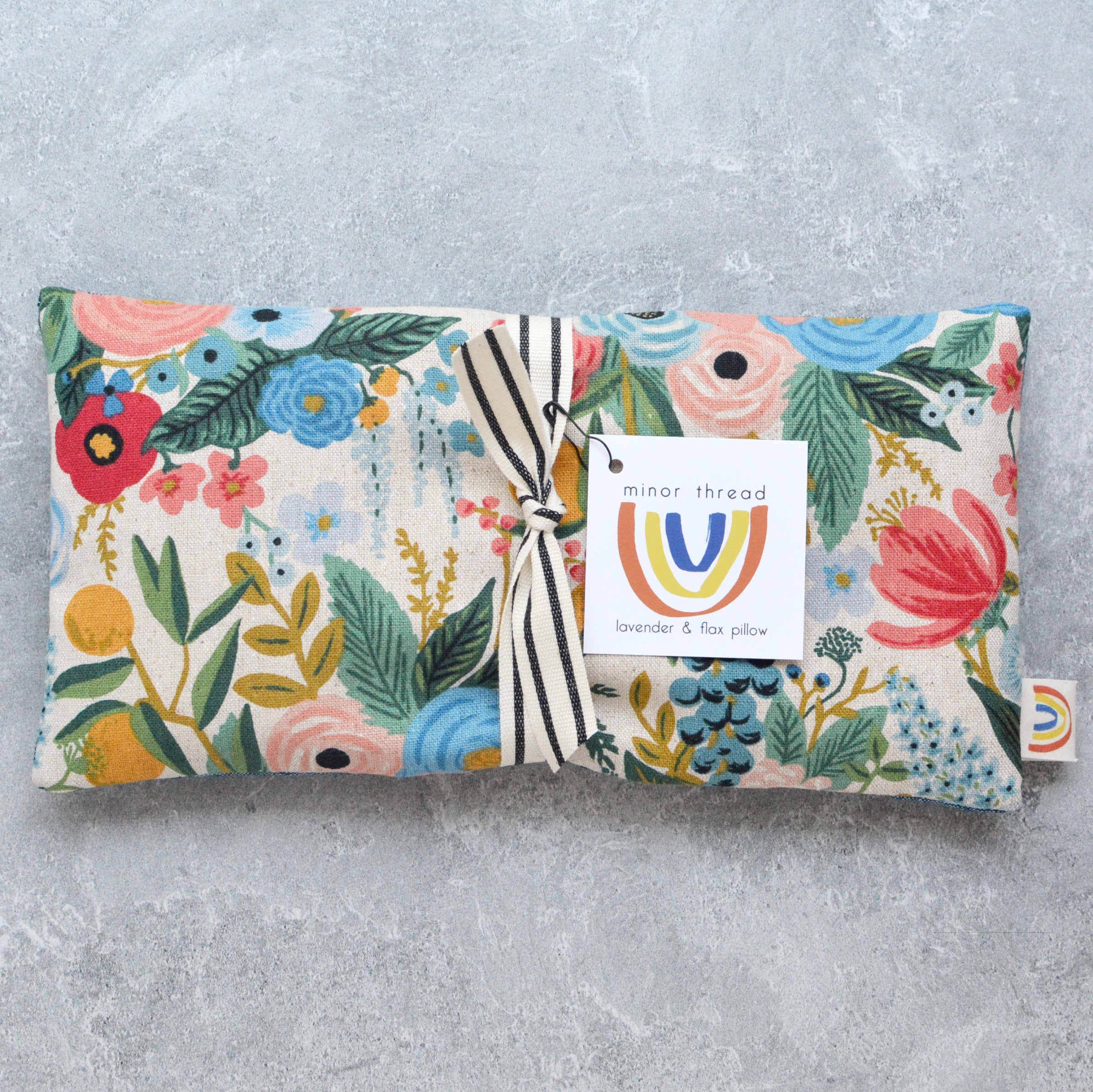 Garden Party Blue Canvas Weighted Eye Pillow