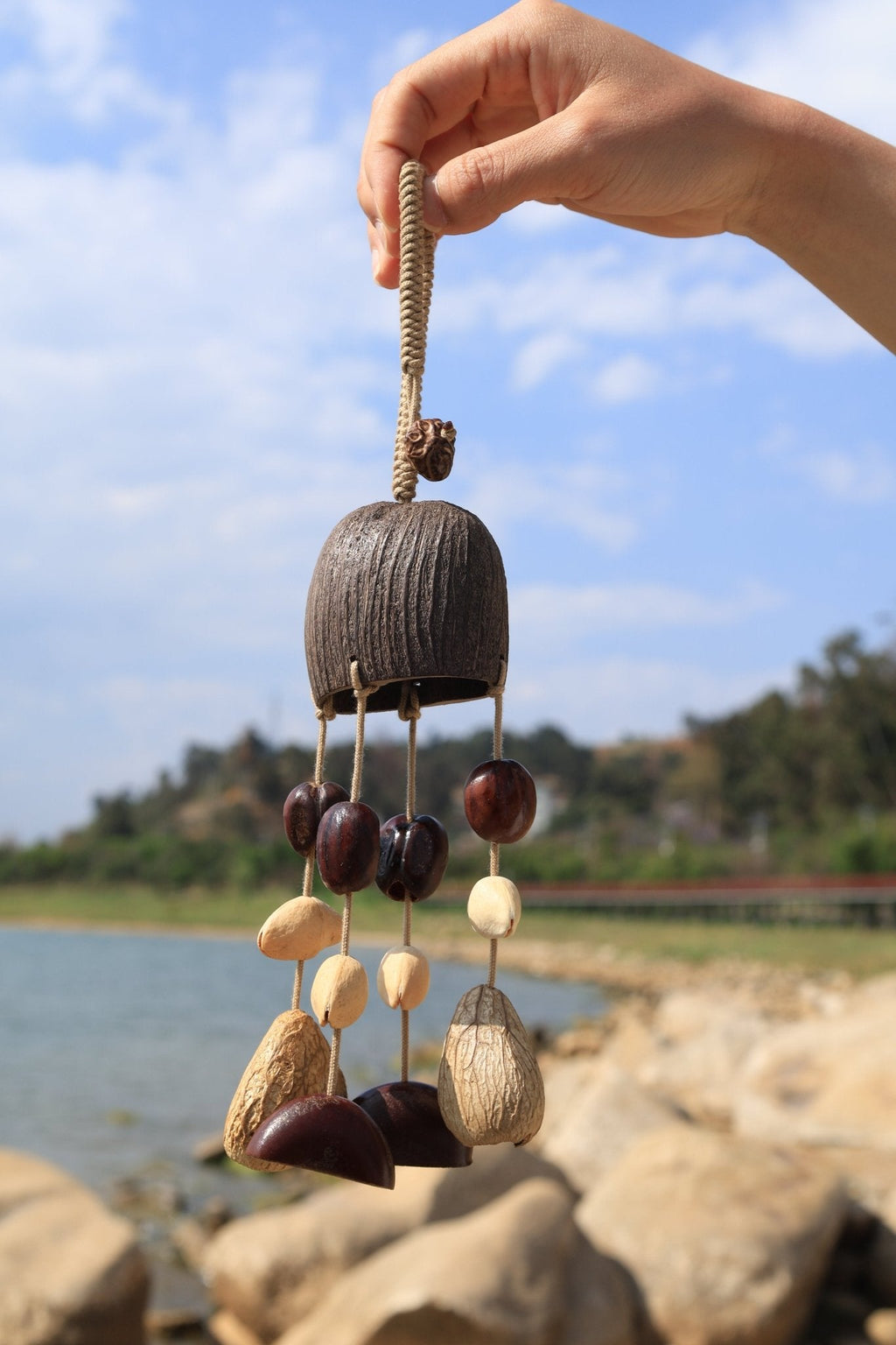 "The Forest Chime" - Handcrafted Natural Seed Pod Bell & Mobile