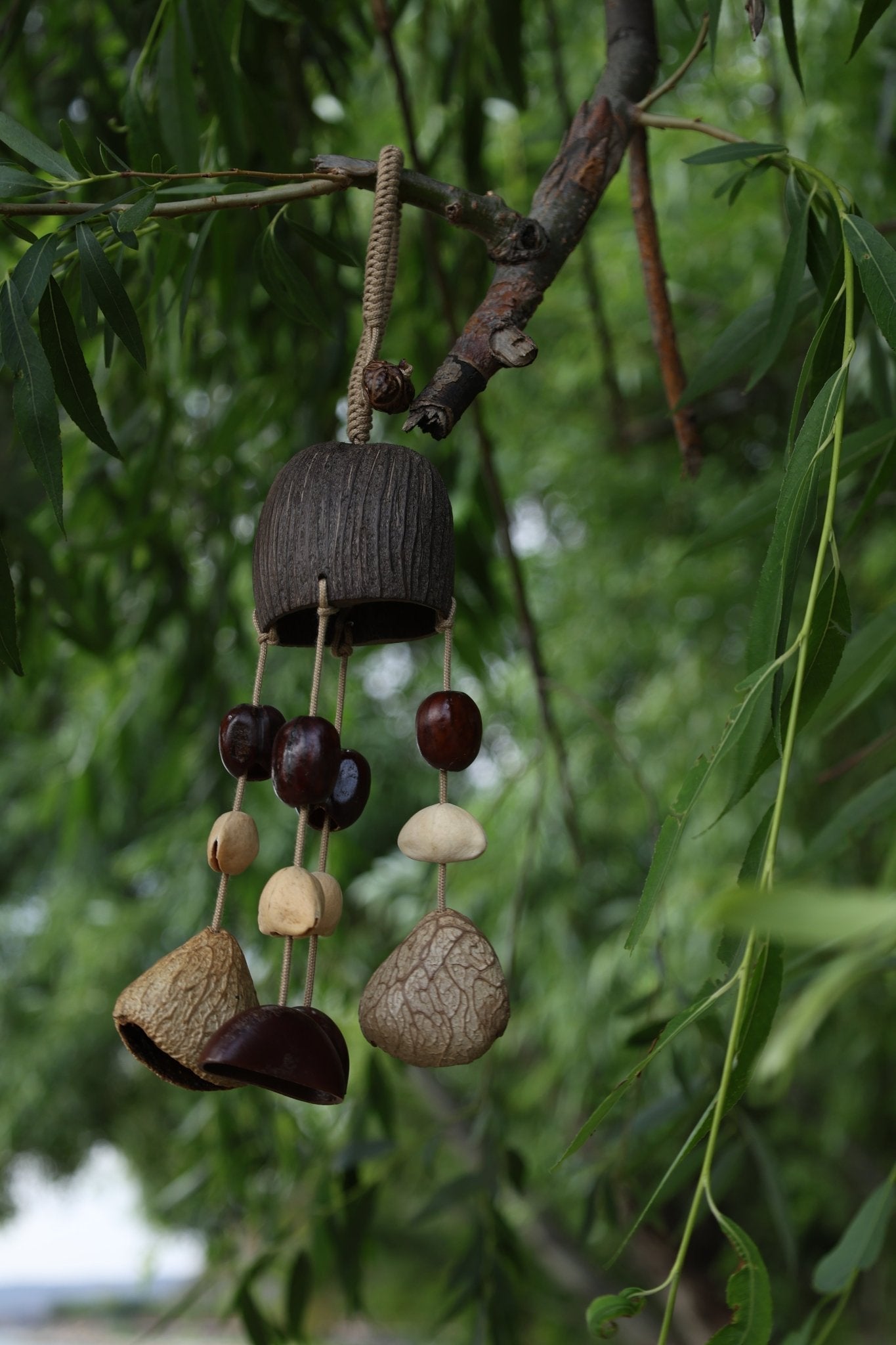 "The Forest Chime" - Handcrafted Natural Seed Pod Bell & Mobile