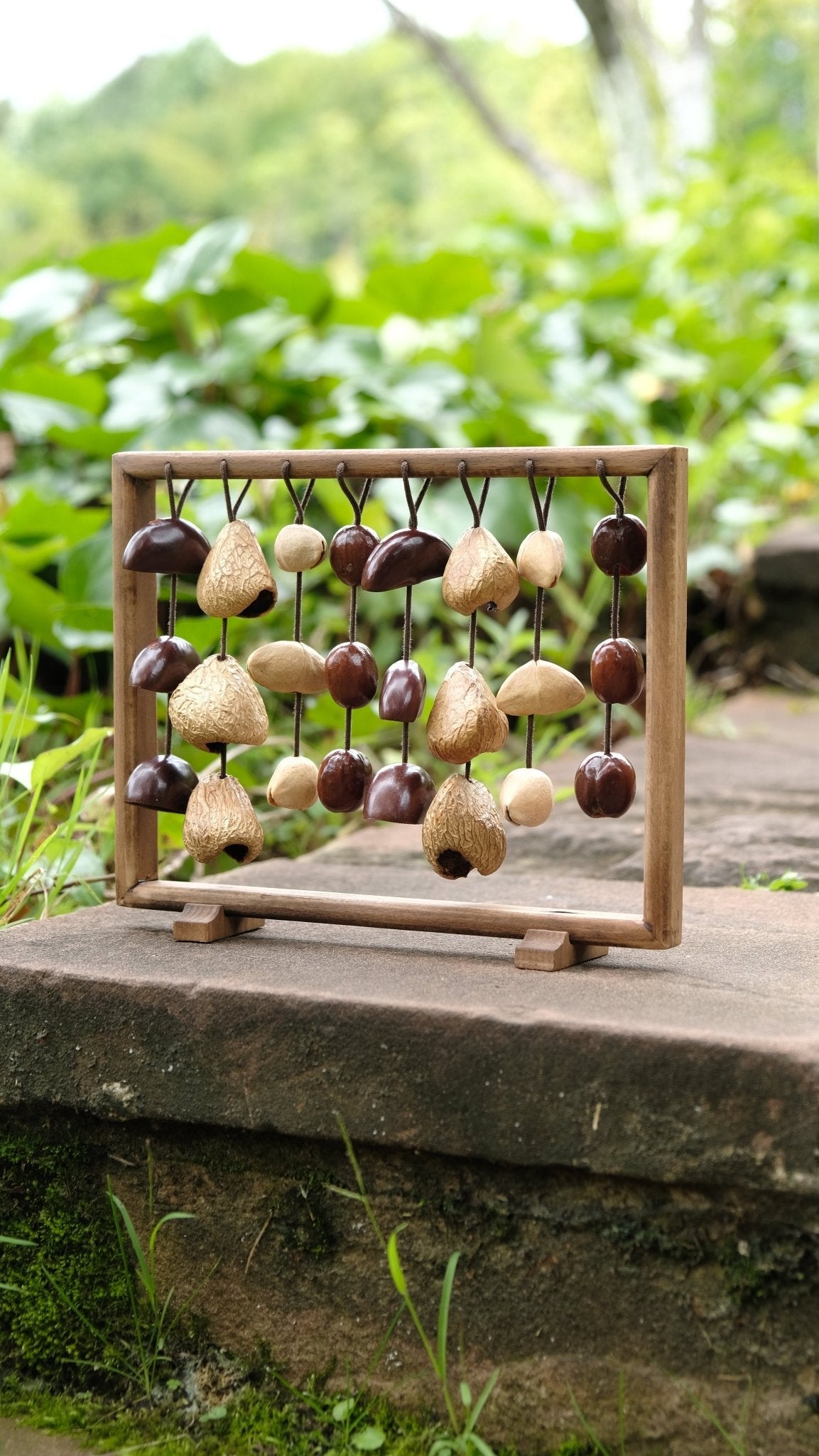 "The Fruit Bell Harp" - Vertical Seed Sound Sculpture & Zen Lyre