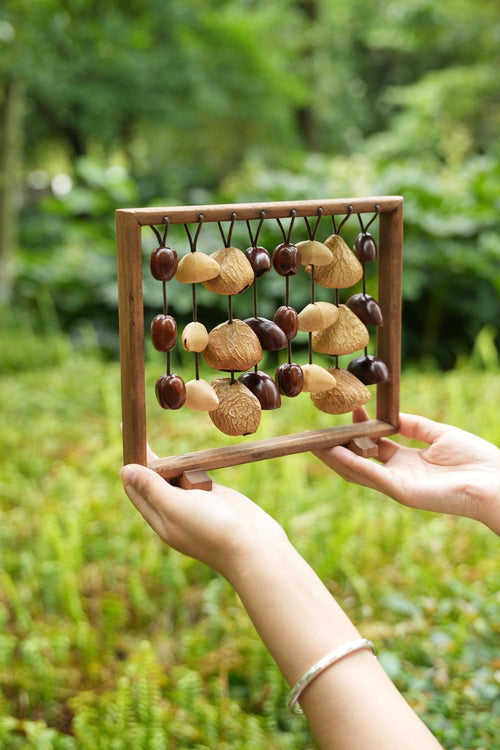 "The Fruit Bell Harp" - Vertical Seed Sound Sculpture & Zen Lyre