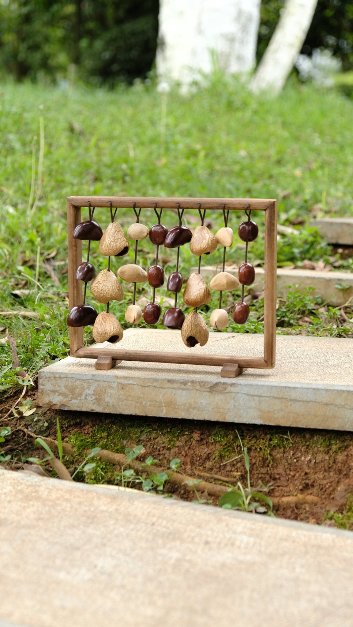 "The Fruit Bell Harp" - Vertical Seed Sound Sculpture & Zen Lyre